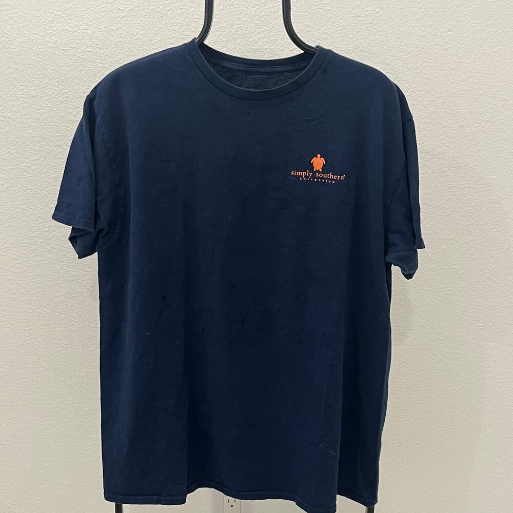 Simply Southern Be Simple, Live Better Turtle Navy Graphic T-shirt ~ Women's LG - Picture 3 of 4